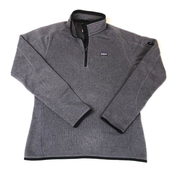 Patagonia Sweaters - Patagonia Womens Better Sweater 1/4 Zip Gray Long Sleeve Fleece Top Large